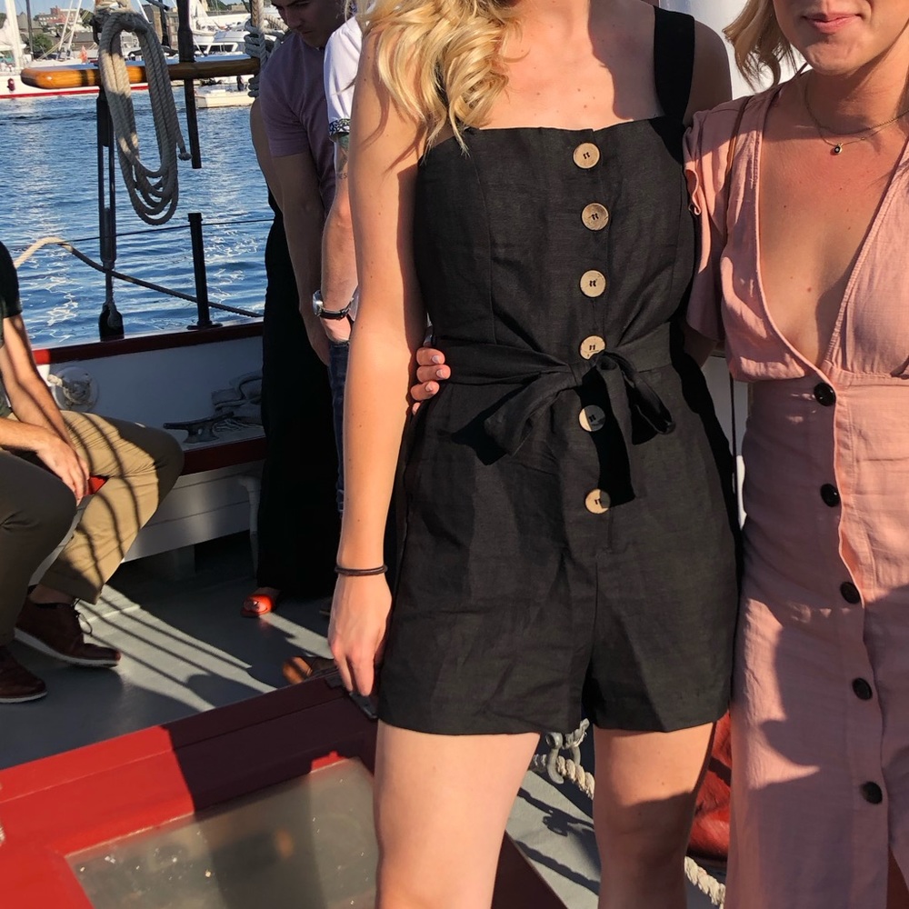 Mango Black Playsuit